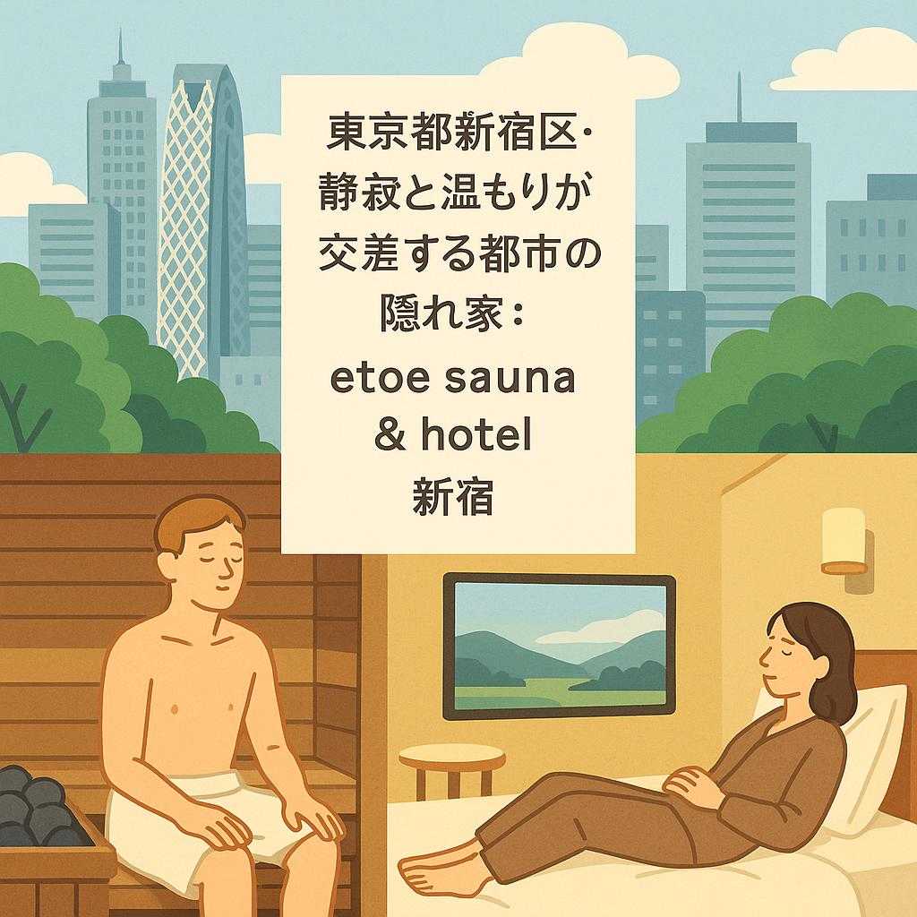 東京都新宿区･静寂と温もりが交差する都市の隠れ家：etoe sauna & hotel 新宿で体験する、完全個室サウナとシアター付き客室の贅沢なひととき
