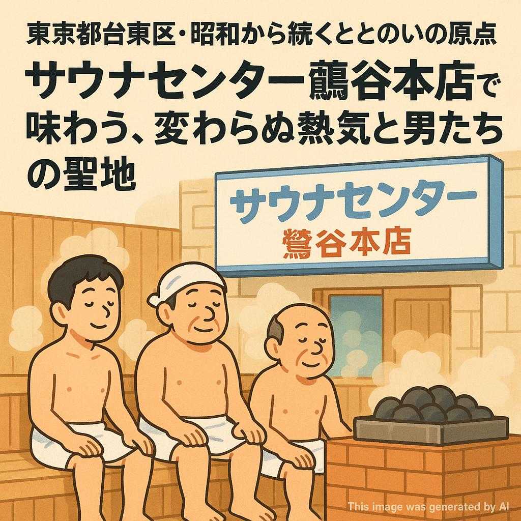 "東京都台東区･昭和から続くととのいの原点：サウナセンター鶯谷本店で味わう、変わらぬ熱気と男たちの聖地 "