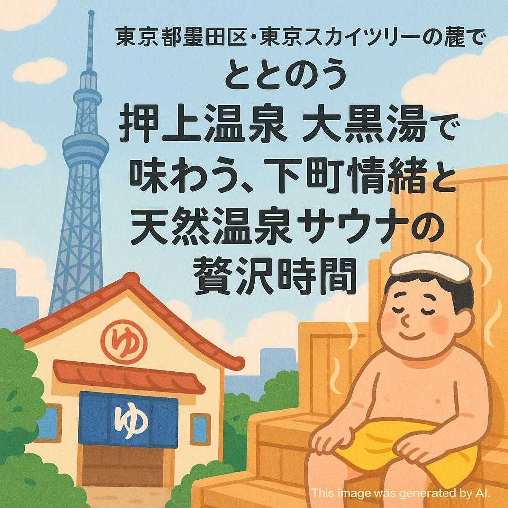 東京都墨田区･東京スカイツリーの麓でととのう：押上温泉 大黒湯で味わう、下町情緒と天然温泉サウナの贅沢時間
