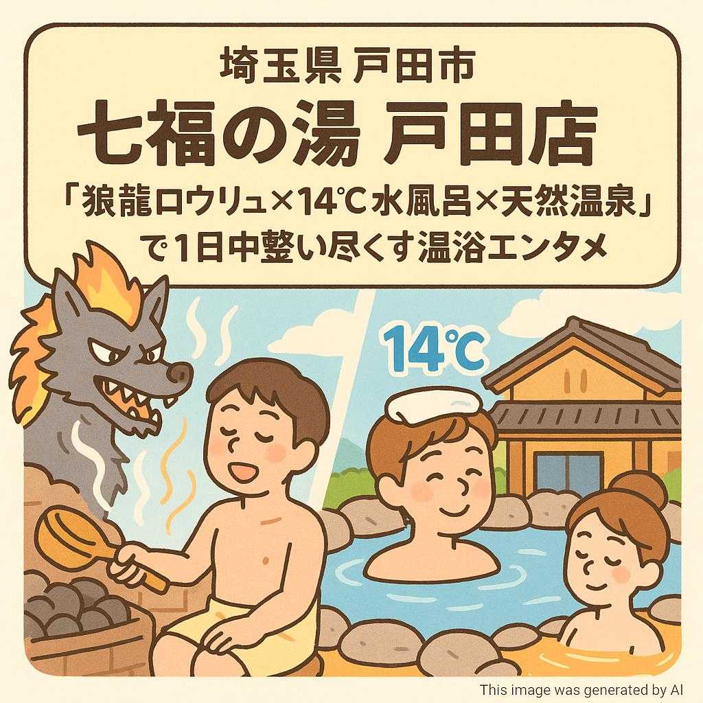 【埼玉県戸田市】七福の湯　戸田店｜“狼龍ロウリュ×14℃水風呂×天然温泉”で1日中整い尽くす温浴エンタメ