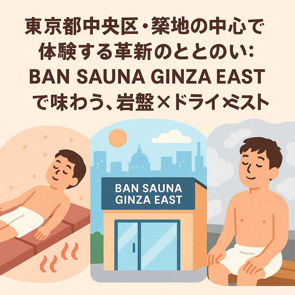 東京都中央区･築地の中心で体験する革新のととのい：BAN SAUNA GINZA EASTで味わう、岩盤浴×ドライ×ミストの融合サウナ