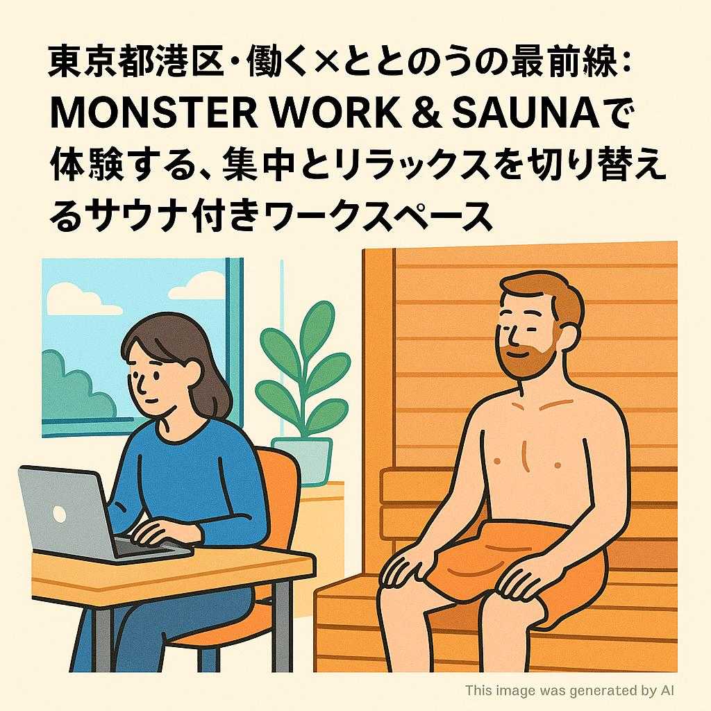 東京都港区･働く×ととのうの最前線：MONSTER WORK & SAUNAで体験する、集中とリラックスを切り替えるサウナ付きワークスペース