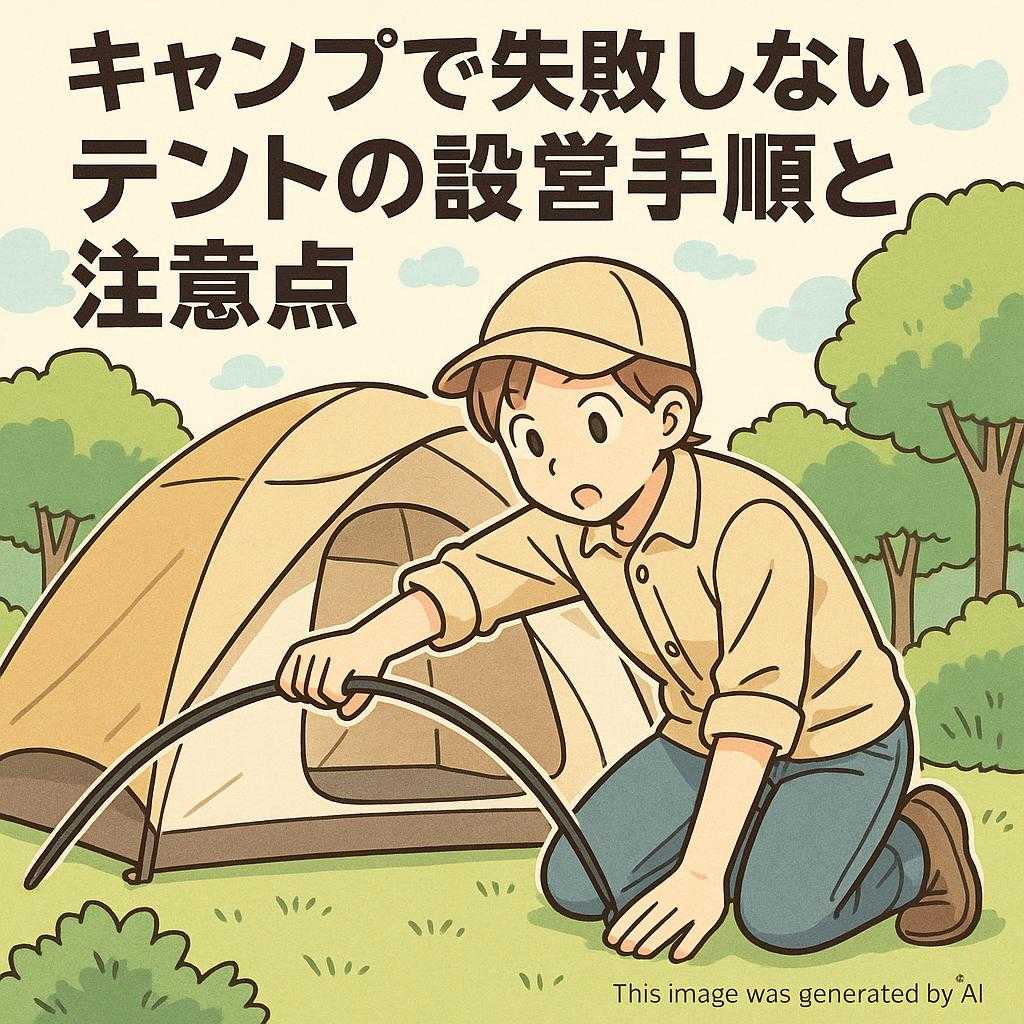 キャンプで失敗しないテントの設営手順と注意点