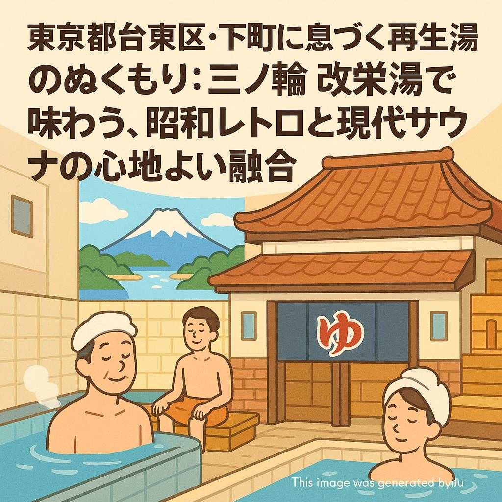 東京都台東区･下町に息づく再生銭湯のぬくもり：三ノ輪 改栄湯で味わう、昭和レトロと現代サウナの心地よい融合