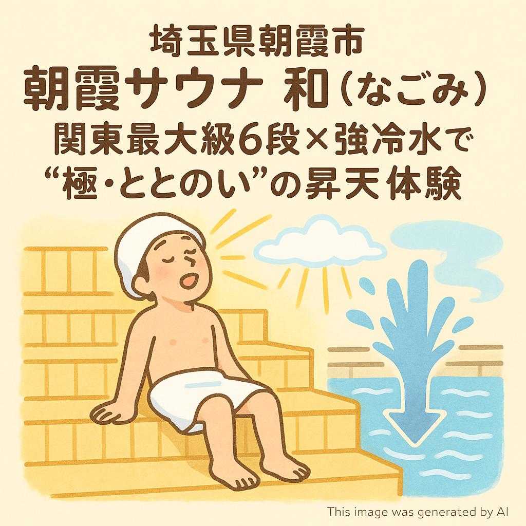 【埼玉県朝霞市】朝霞サウナ 和（なごみ）｜関東最大級6段×強冷水で“極・ととのい”の昇天体験